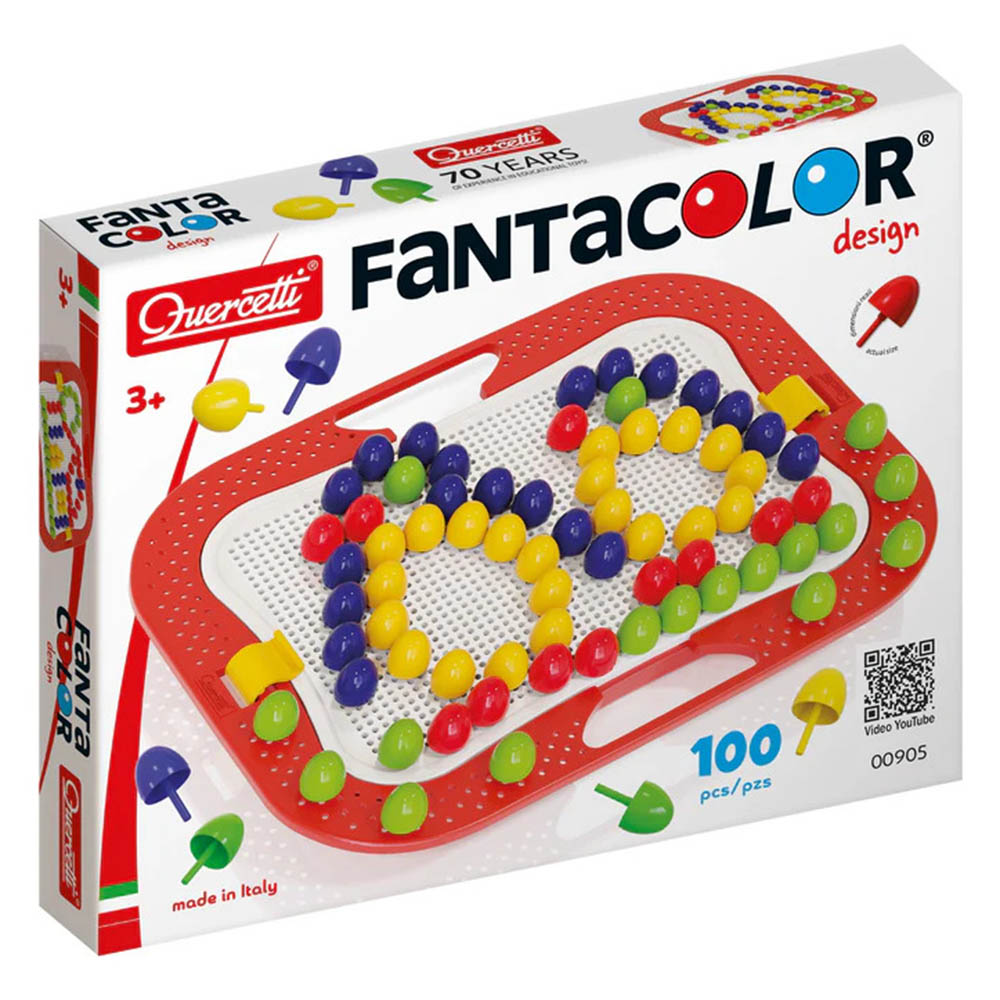 Quercetti - Fanta Color Design Board Game - 100 Pcs