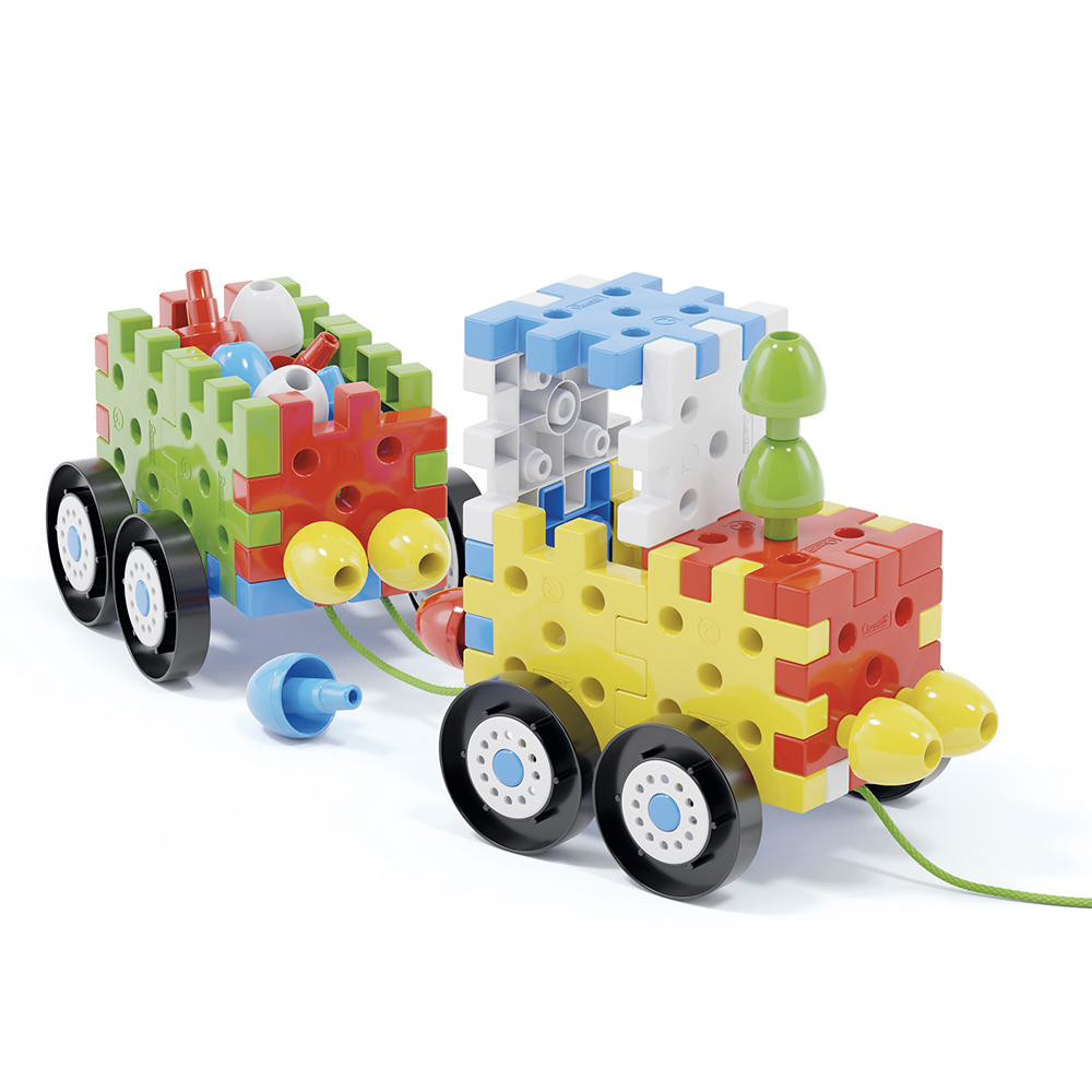Quercetti - Jumbo Peggy Vehicles Set - 62 Pcs