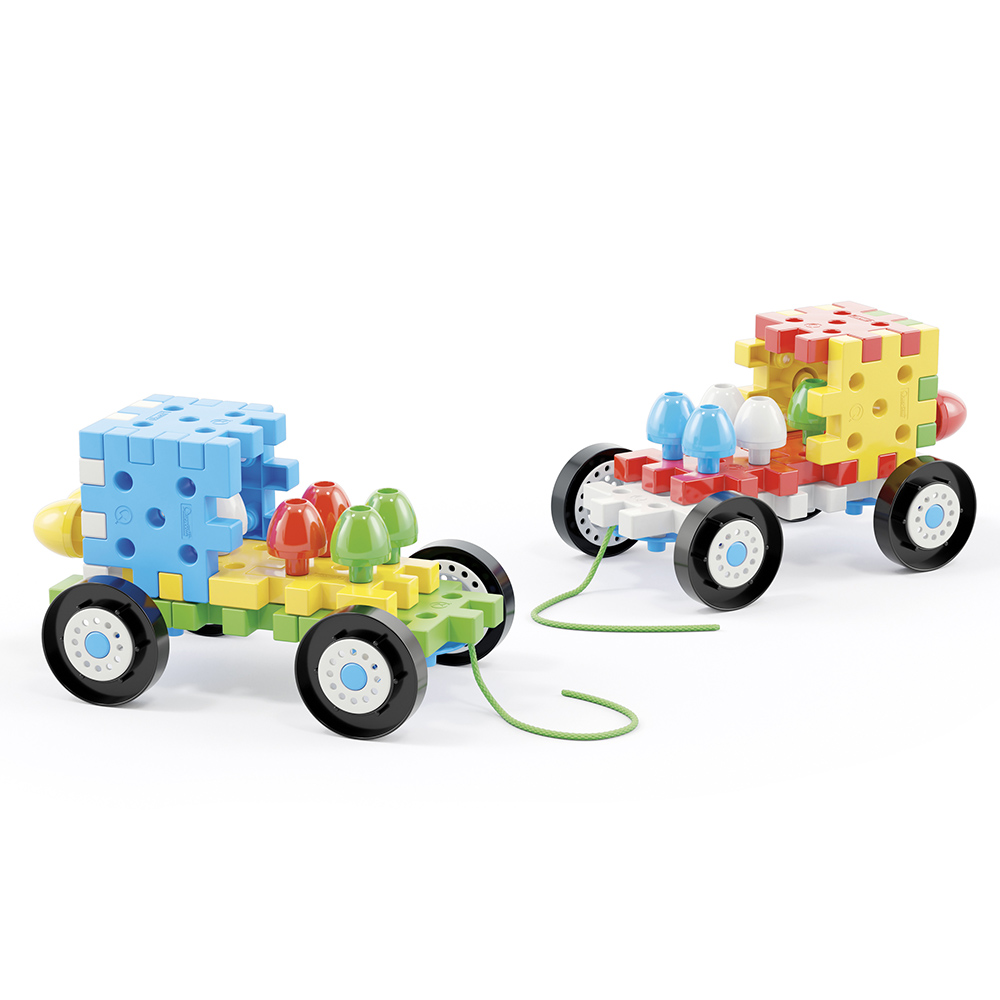 Quercetti - Jumbo Peggy Vehicles Set - 62 Pcs