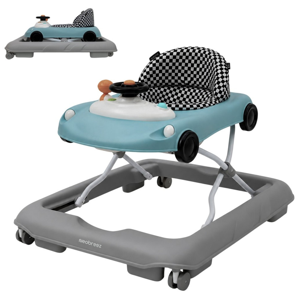 Neobreez - 3-in-1 Navix Premium Activity Baby Walker - Blue/Grey