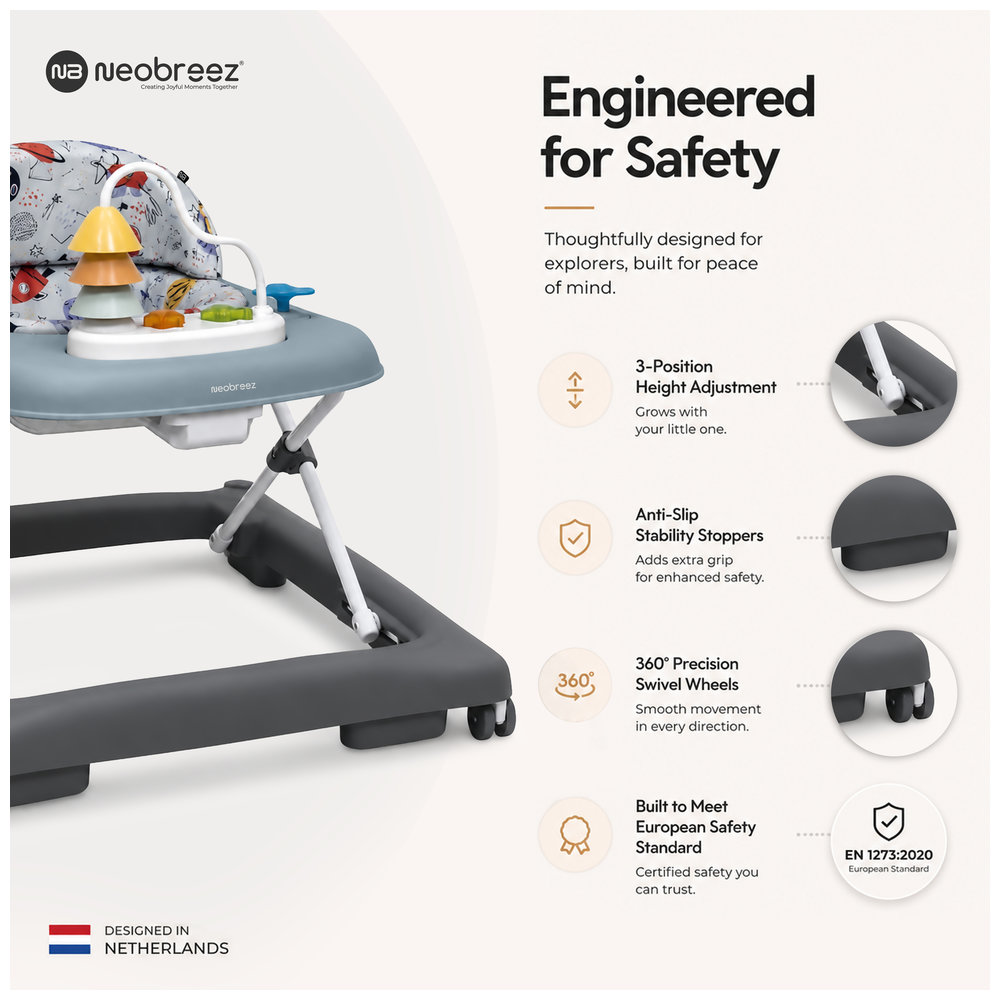 Neobreez - Tredo Baby Walker - Dark Grey