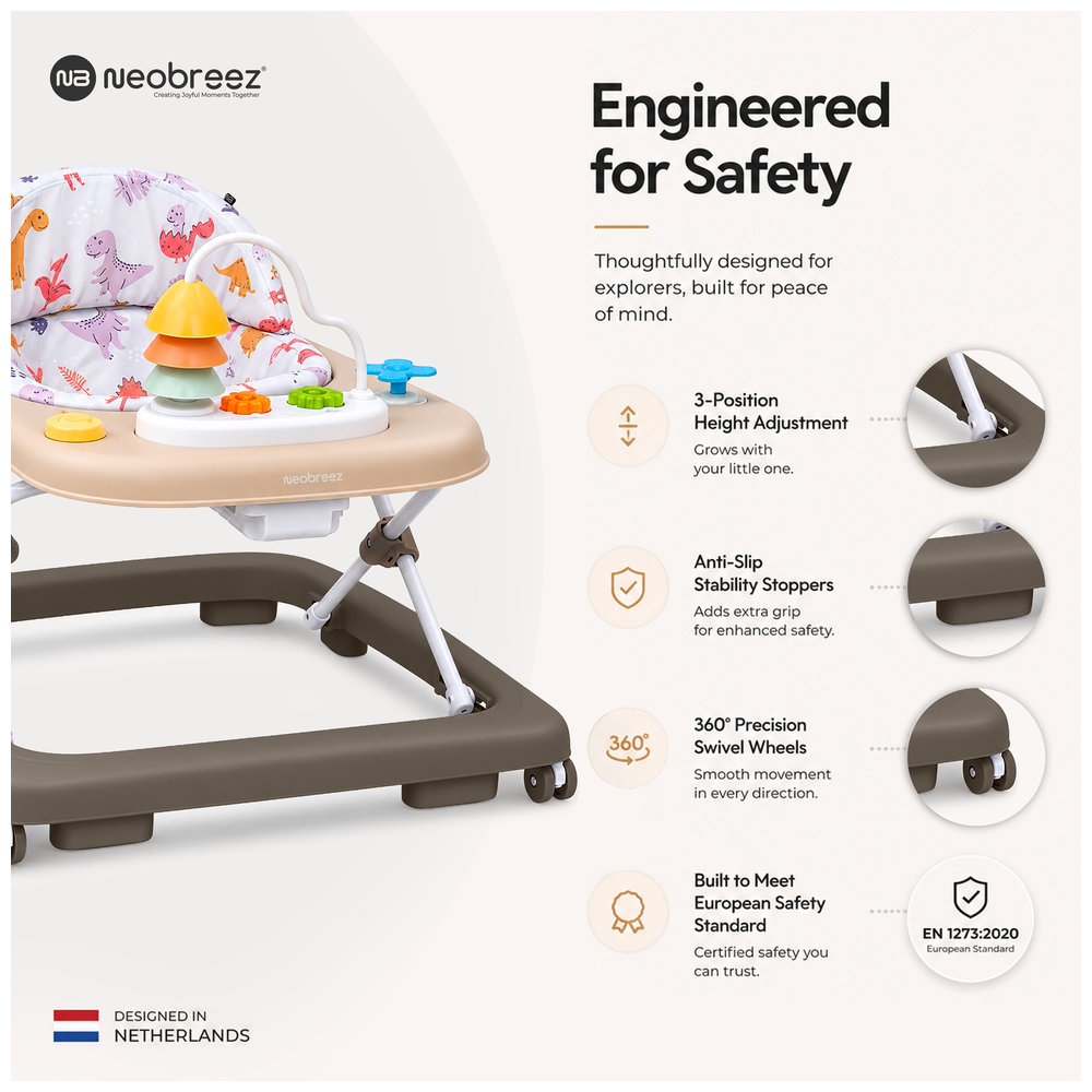 Neobreez - Tredo Baby Walker - Brown/Beige