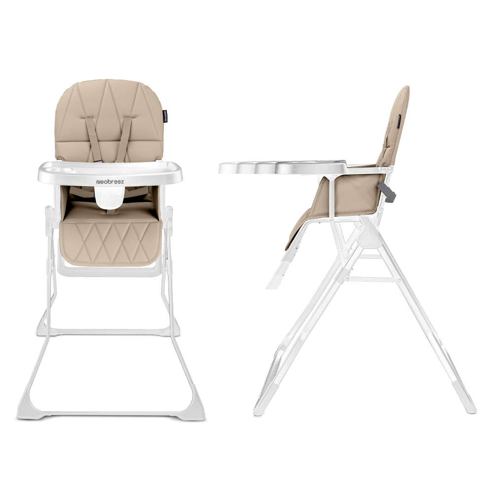 Neobreez - Cris Foldable High Chair - Beige/White