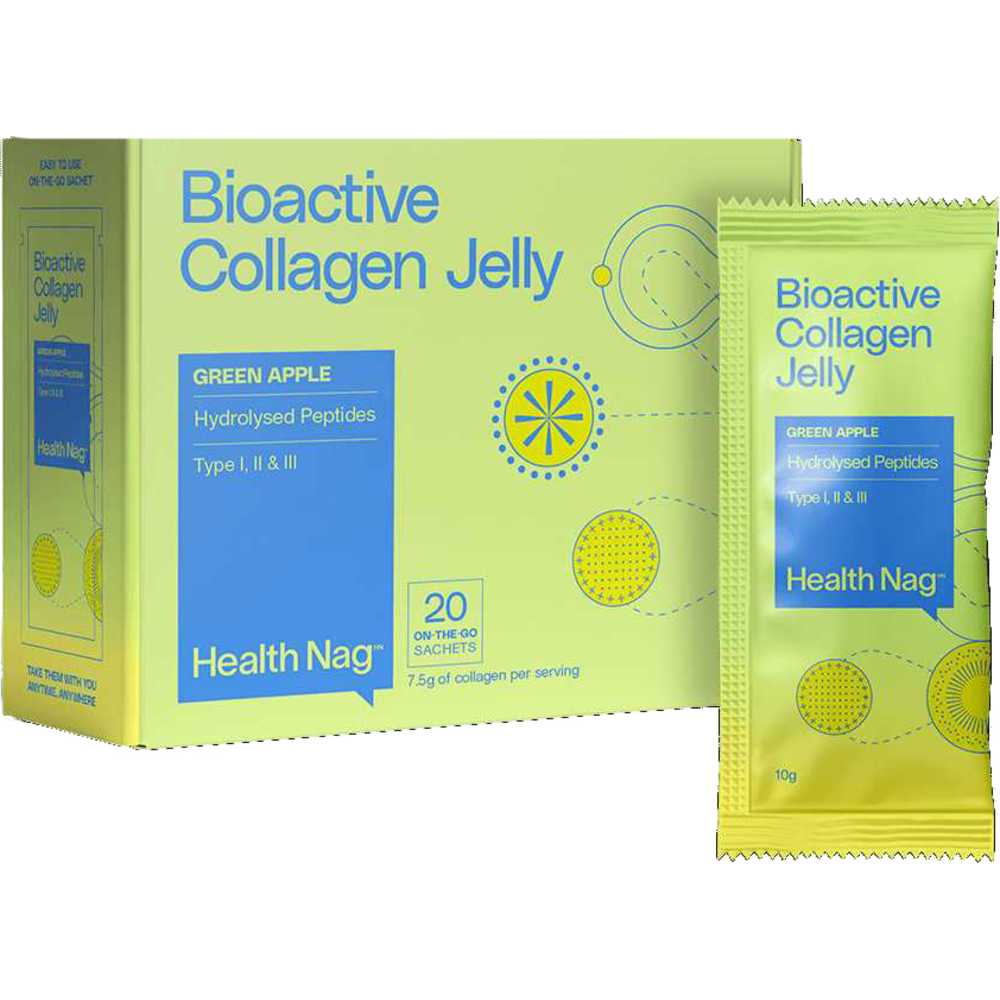 Health Nag - Bioactive Collagen Jelly On-the-go - Green Apple - 20 Sachets