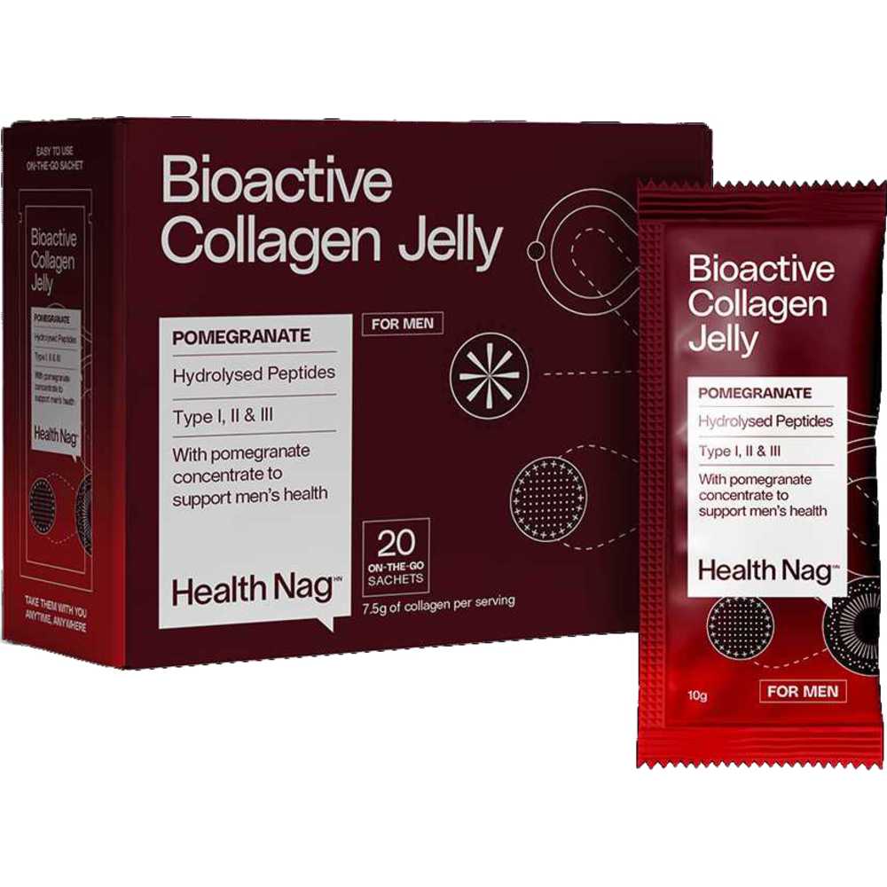Health Nag - Bioactive Collagen Jelly On-the-go - Pomegranate - 20 Sachets