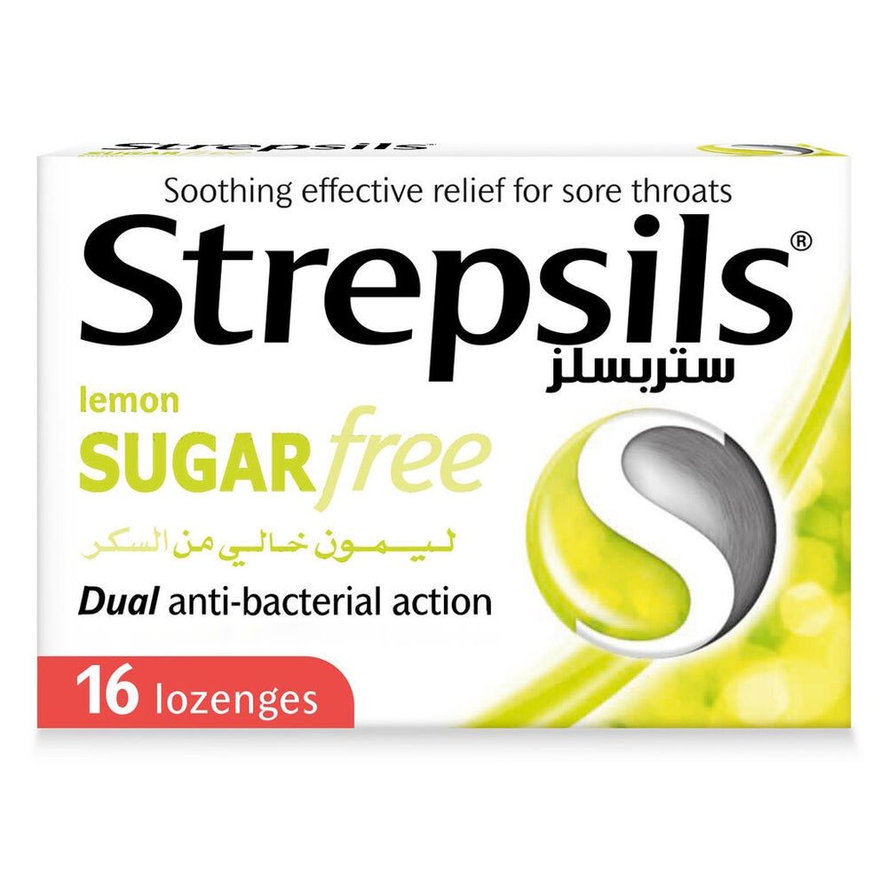 Strepsils Lemon Sugar Free - 16 Lozenge