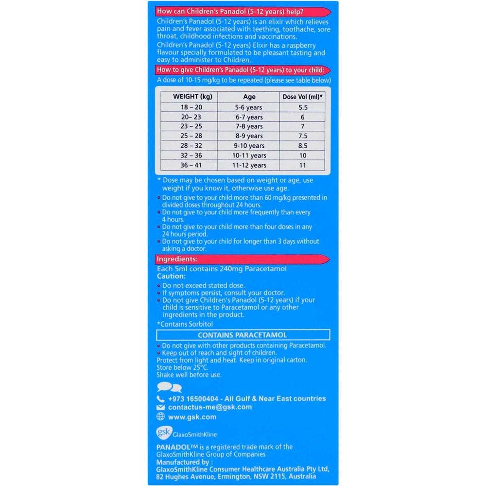 Panadol Elixir - 100ml