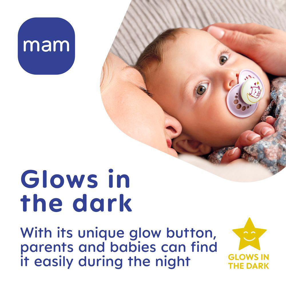 Mam - Baby Original Start Silicone Pacifier - 0-2 M - Sealife Green & Blue - Pack Of 2