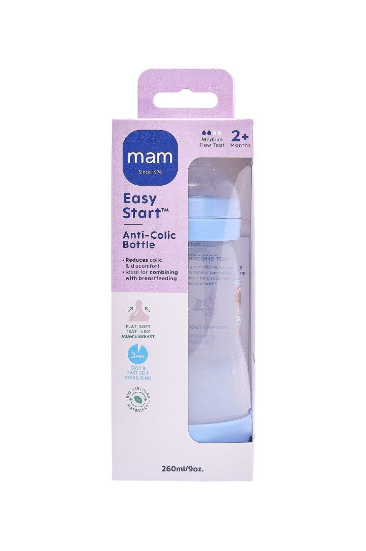 Mam - Baby Easy Start Feeding Bottle - Sealife Blue - 260 ml
