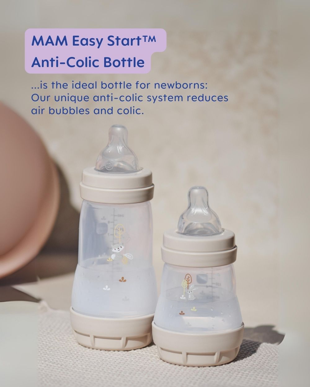 Mam - Baby Easy Start Anti-Colic Silicone Bottle Set - 2 Pcs - 260 ml