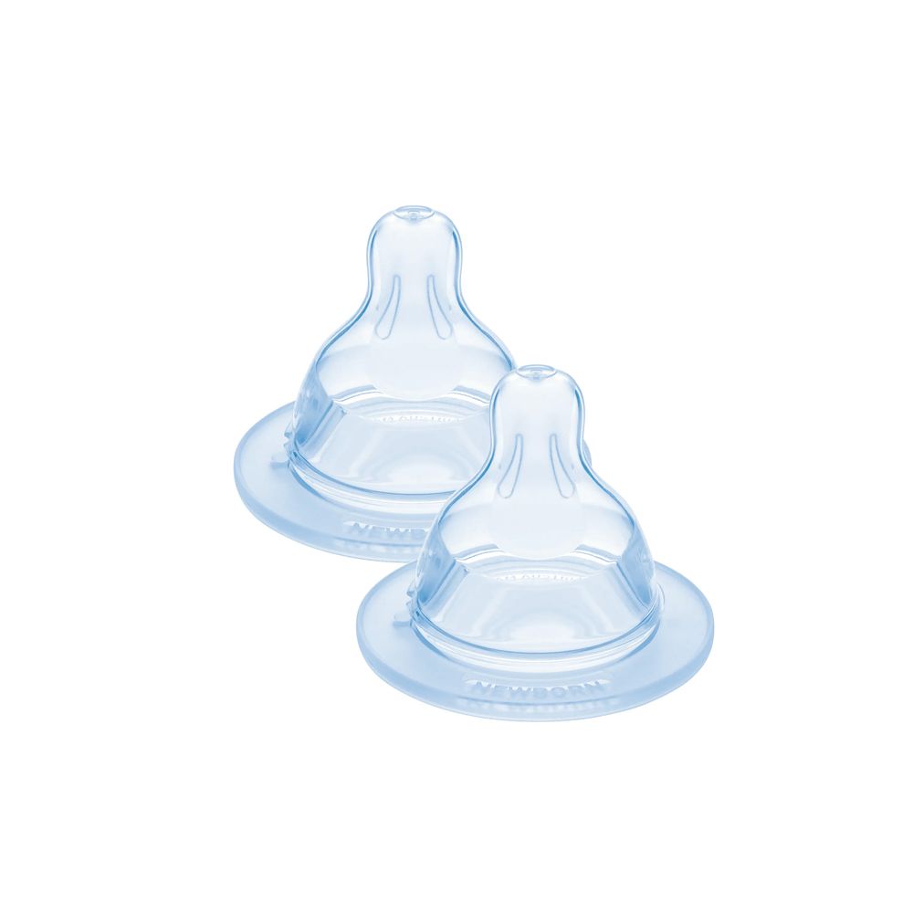 Mam - Baby Silicone Standard Flow Nipples - Clear - 2 Pcs