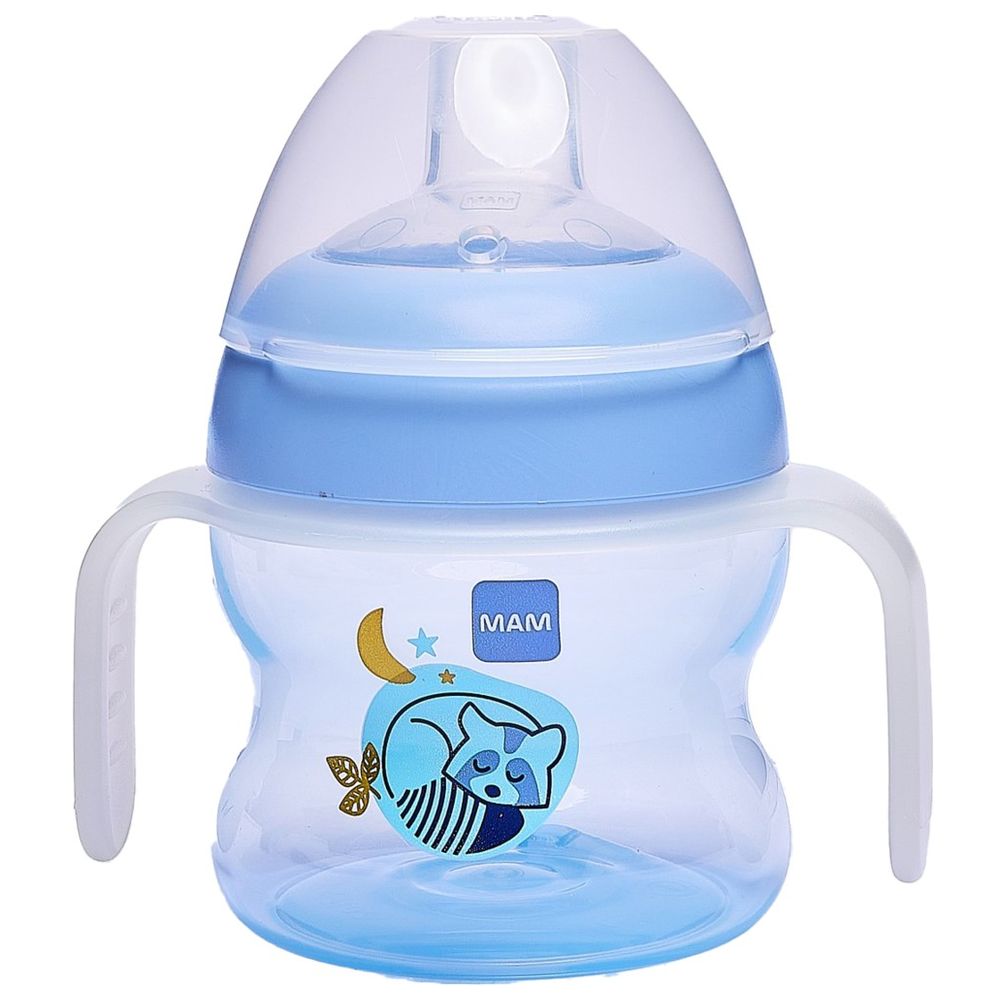 Mam - Baby Starter Glow In The Dark Night Silicone Cup - Fores Blue - 150 ml