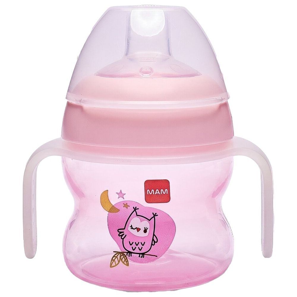 Mam - Baby Starter Glow In The Dark Night Silicone Cup - Fores Pink - 150 ml