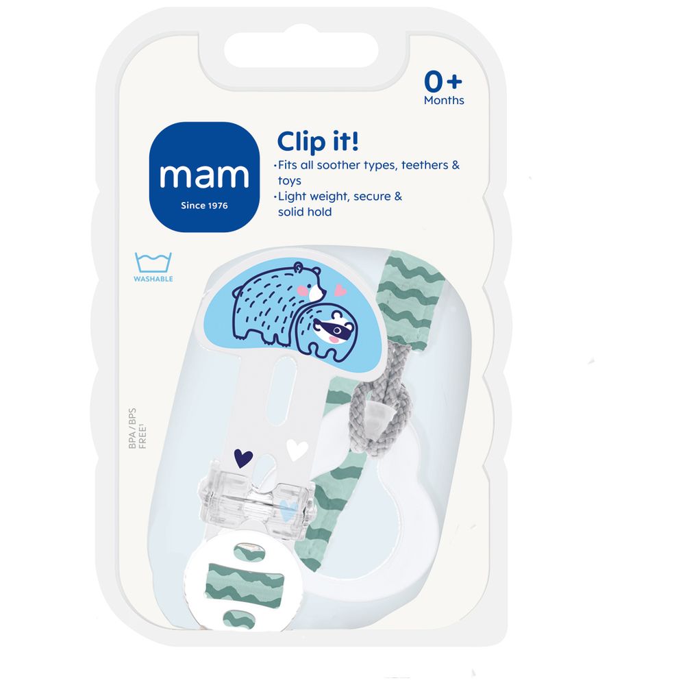 Mam - Baby Pacifier Clip - Sealife Green