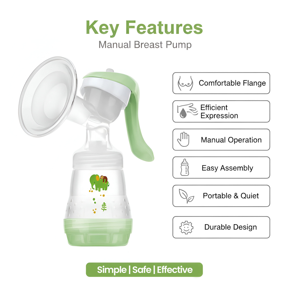 Mam - Manual Silicone Breast Pump - Green