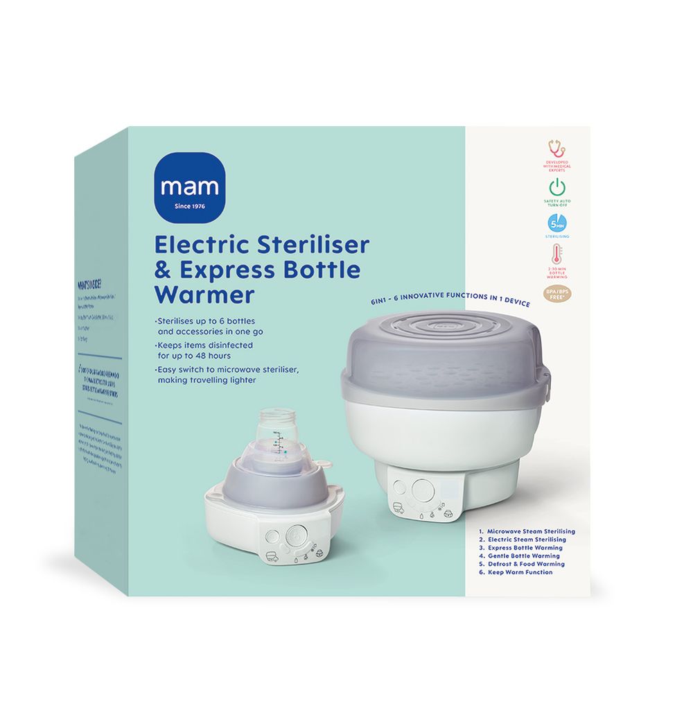 Mam - Baby Microwave Steam Sterilizer - White