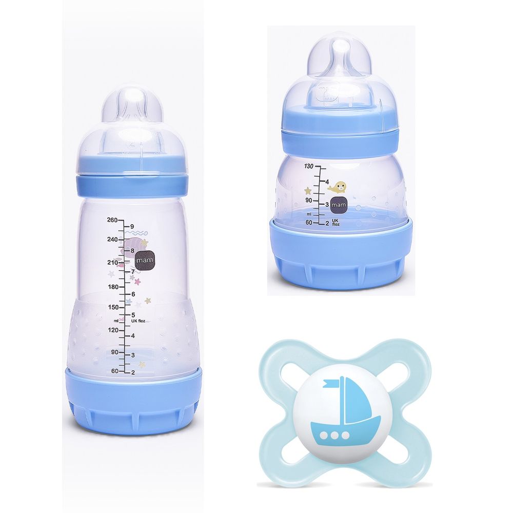 Mam - Baby Easy Start Anticolic Starter Set - Sealife Blue - 3 Pc Set