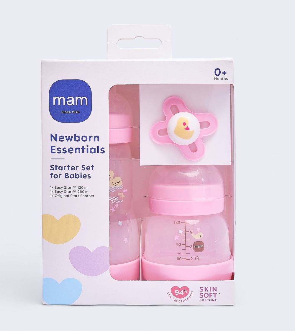 Mam - Baby Easy Start Anticolic Starter Set - Sealife Pink - 3 pc Set