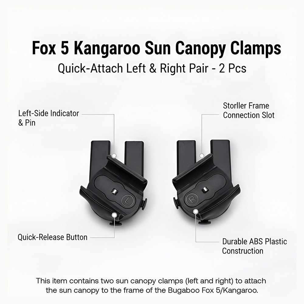 Bugaboo Fox 5/Kangaroo Sun Canopy Clamps - 2 Pc Set