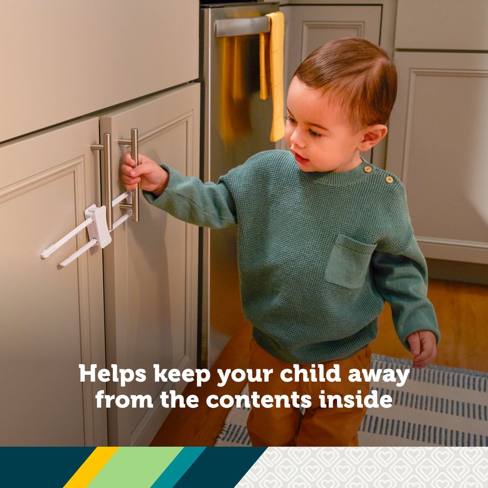 Safety 1st - Double Door Baby-Proofing Cabinet Lock - 2 Pc Set