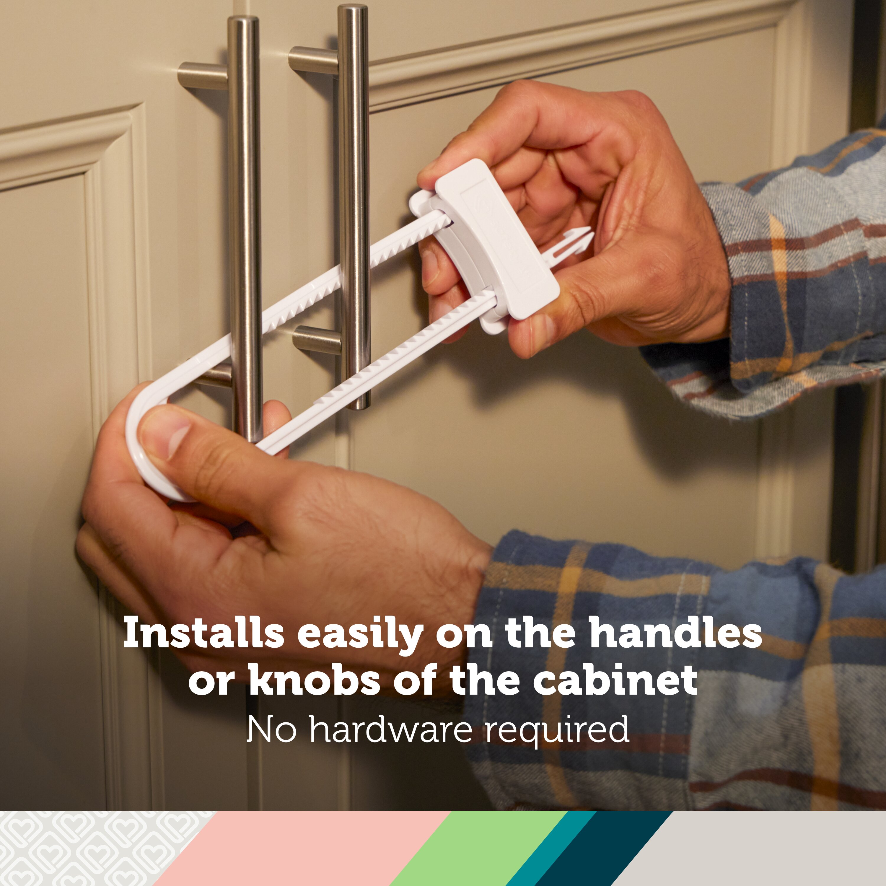 Safety 1st - Double Door Baby-Proofing Cabinet Lock - 2 Pc Set