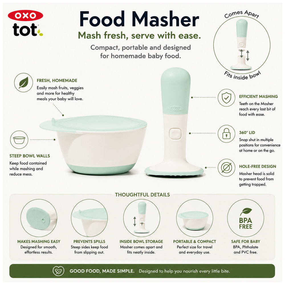 Oxo Tot Food Masher - Opal