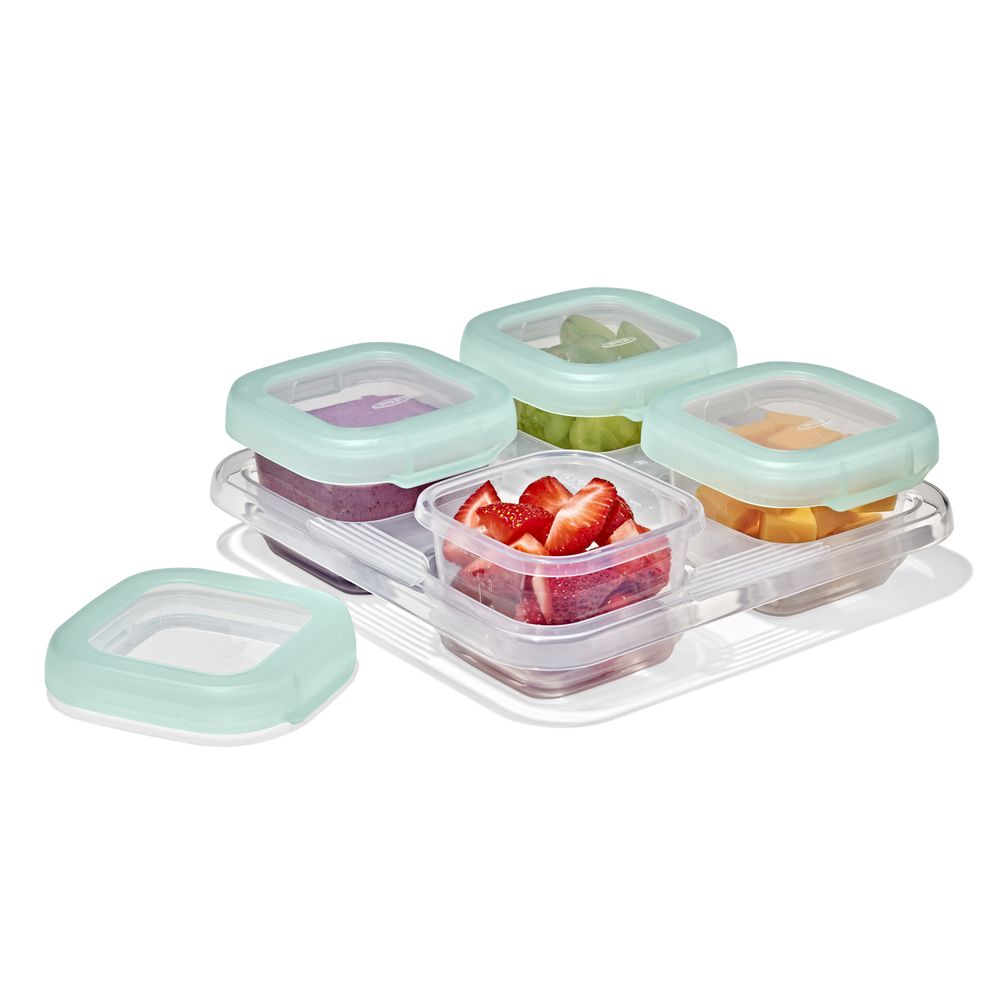Oxo-Tot - Baby Blocks Food Storage Container Set - Opal - 4 Pcs - 115 gm