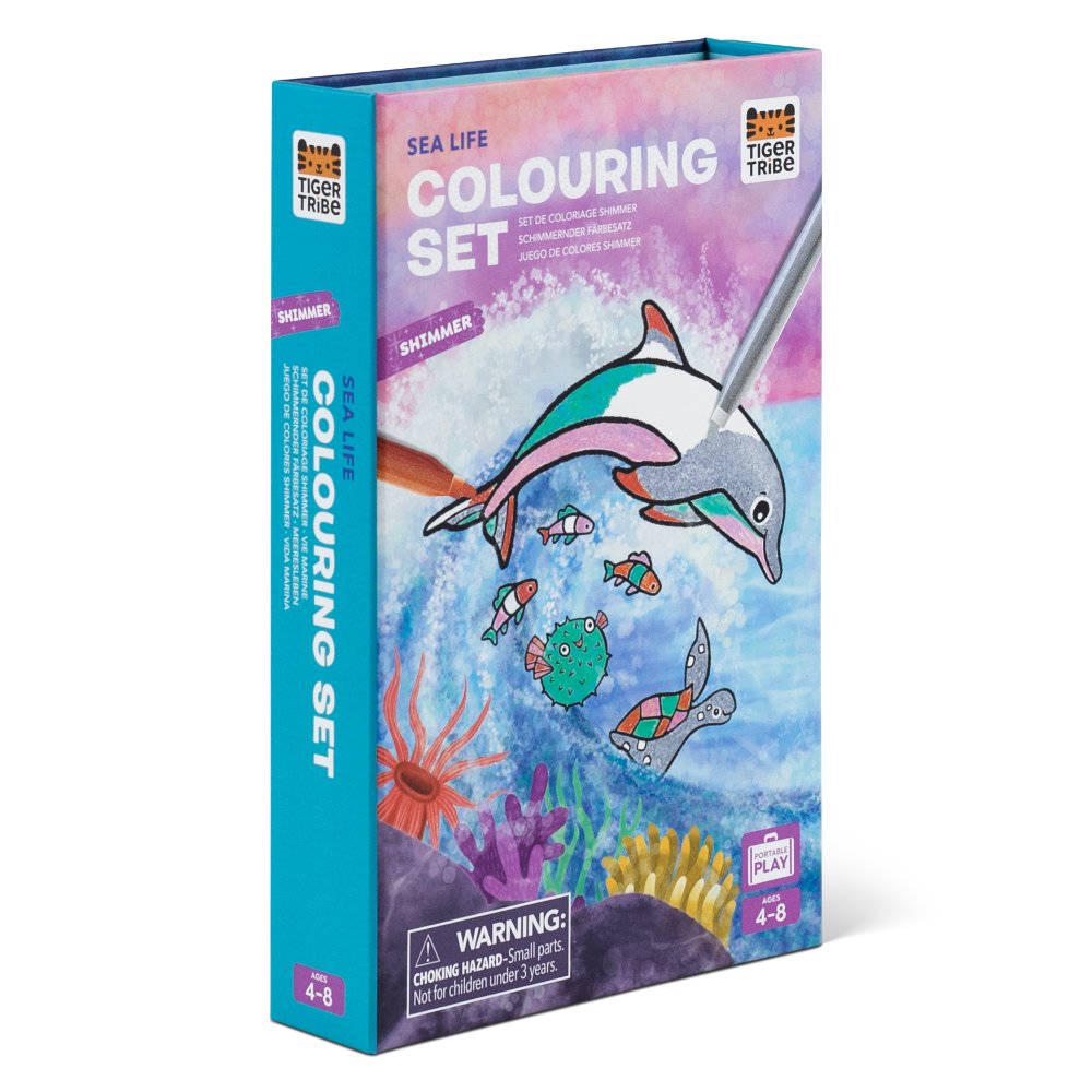 Tiger Tribe - Sea Life Themed Shimmer Colouring Set - 5pcs