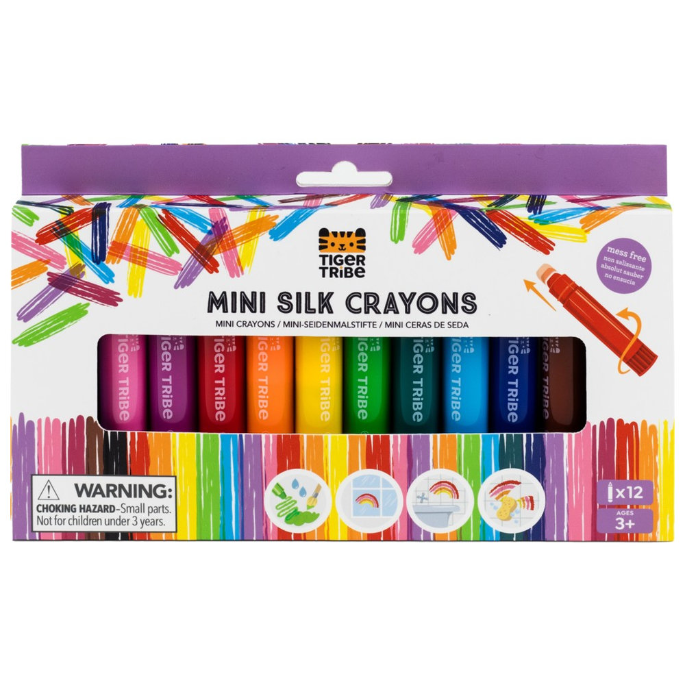 Tiger Tribe - Mini Silk Crayons - 12 Pc Set