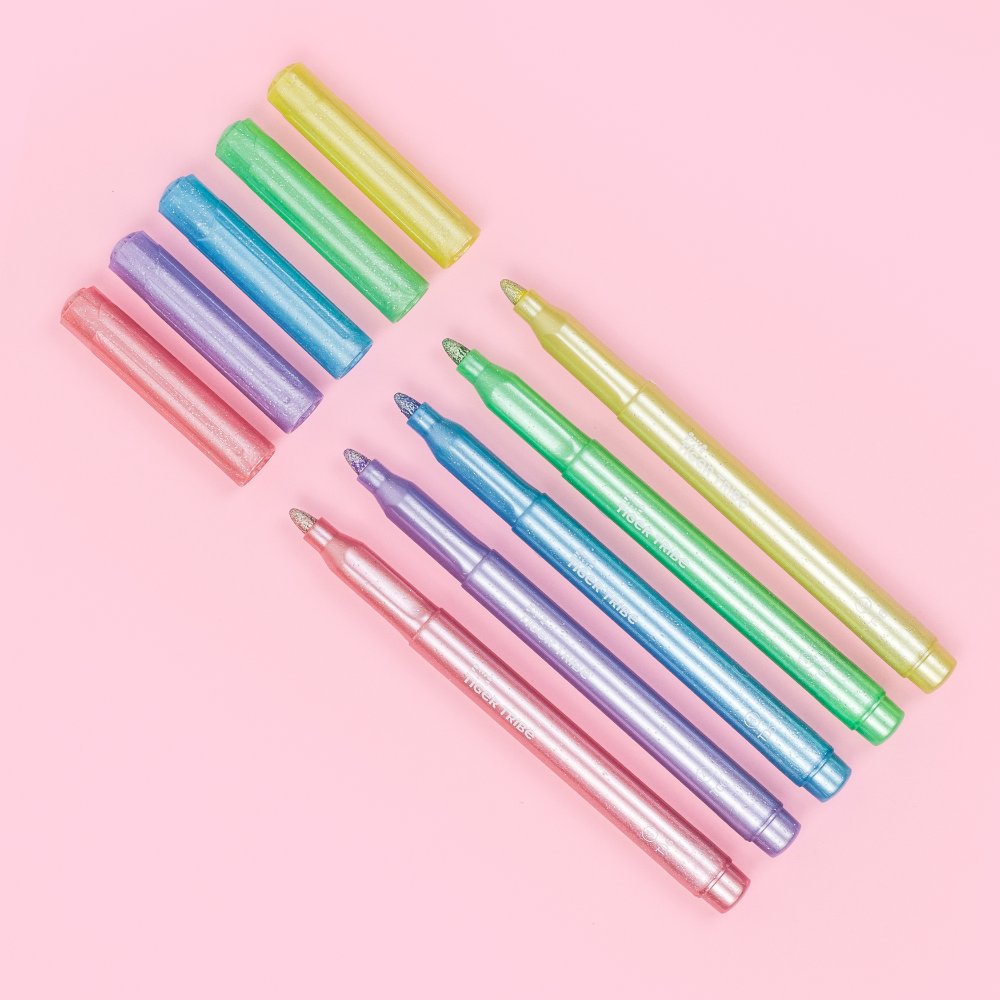 Tiger Tribe - Shimmer Marker Set - Pastels - 6pcs