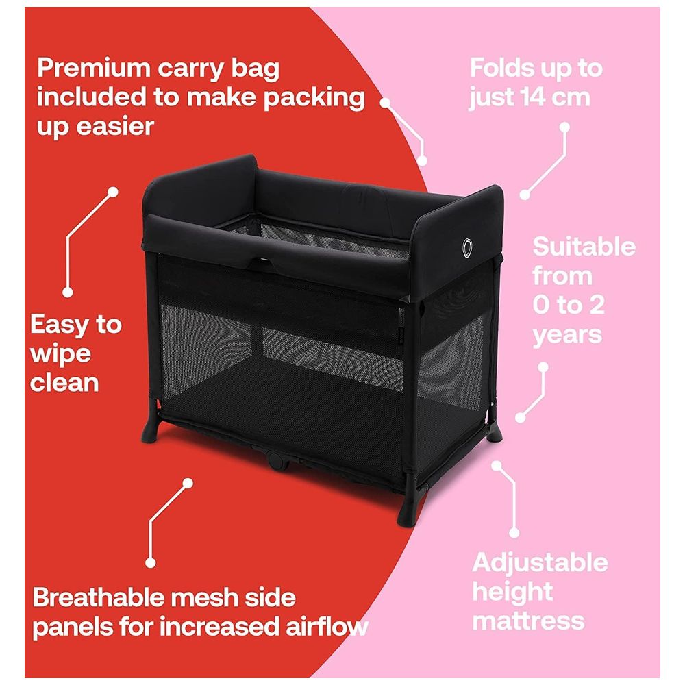 Bugaboo - Stardust 2023 Travel Cot - Black