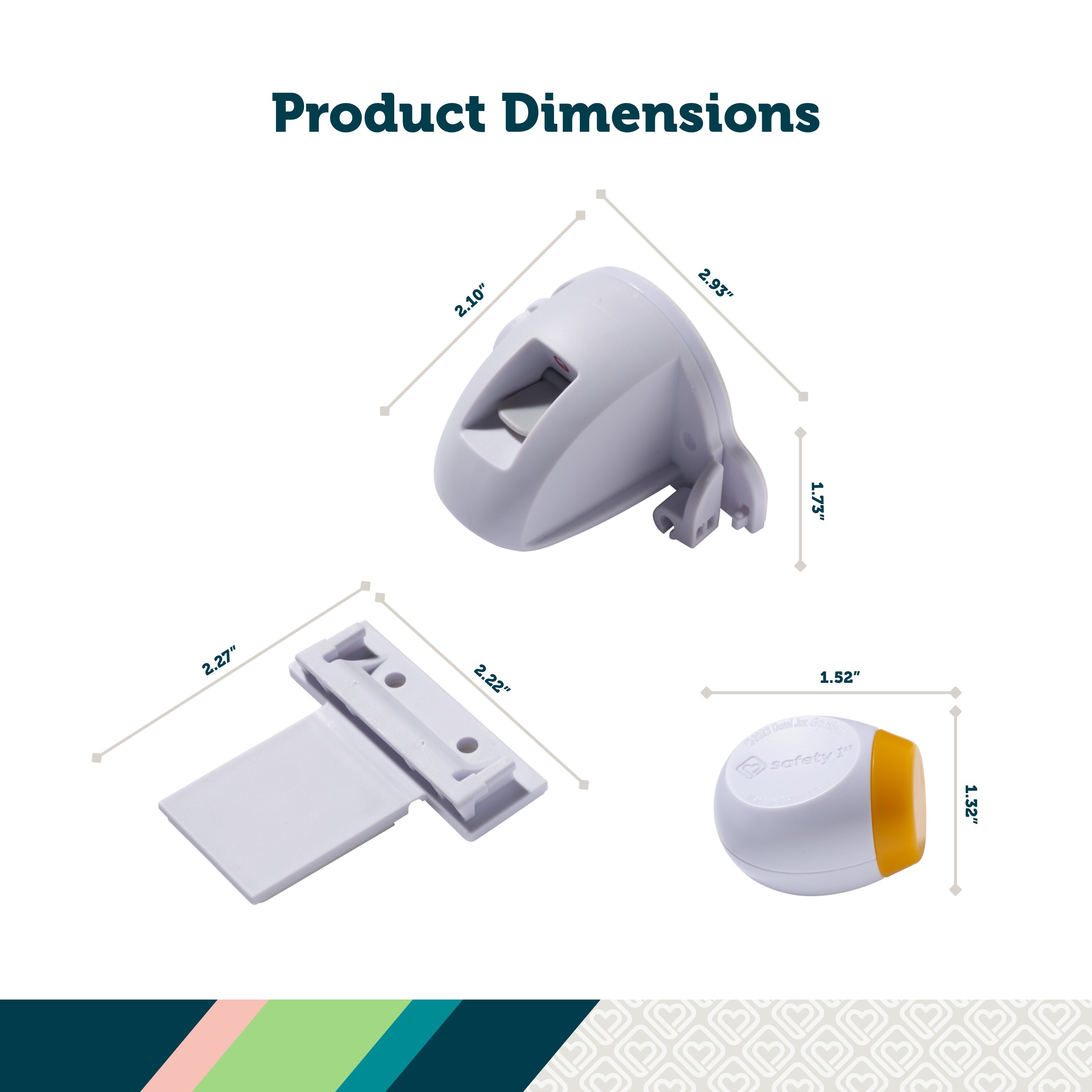 Safety 1st - Secure-to-Explore Adhesive Magnetic Locks- White - 4 Pc Set