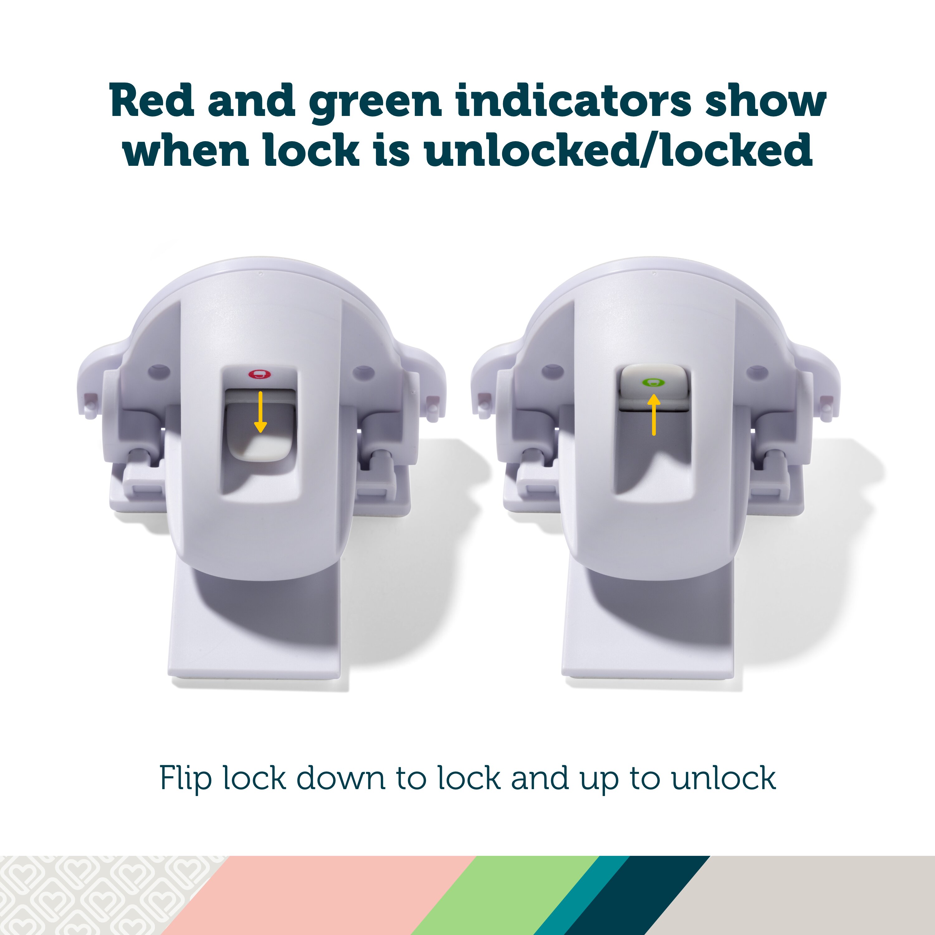 Safety 1st - Secure-to-Explore Adhesive Magnetic Locks- White - 4 Pc Set