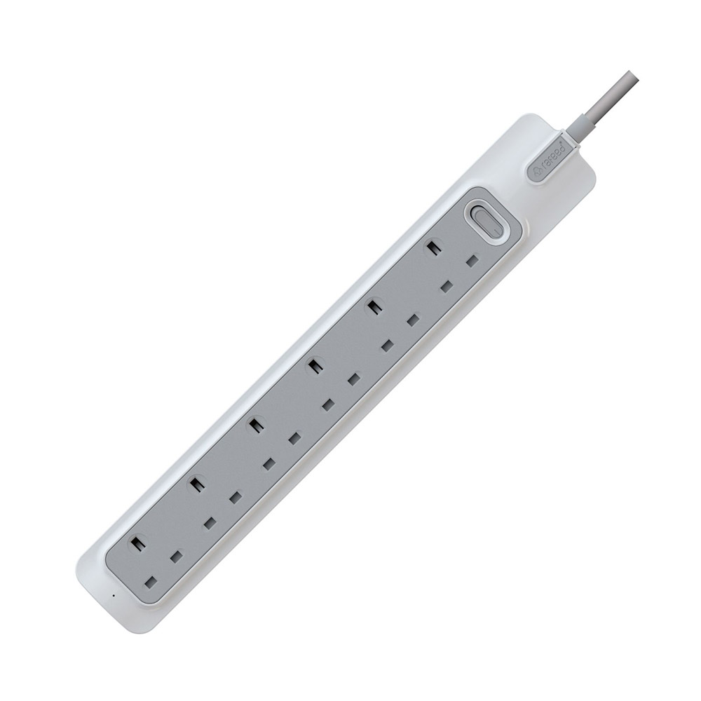 Rafeed - 6 Socket Power Extension Lead - 2m - 2990 W