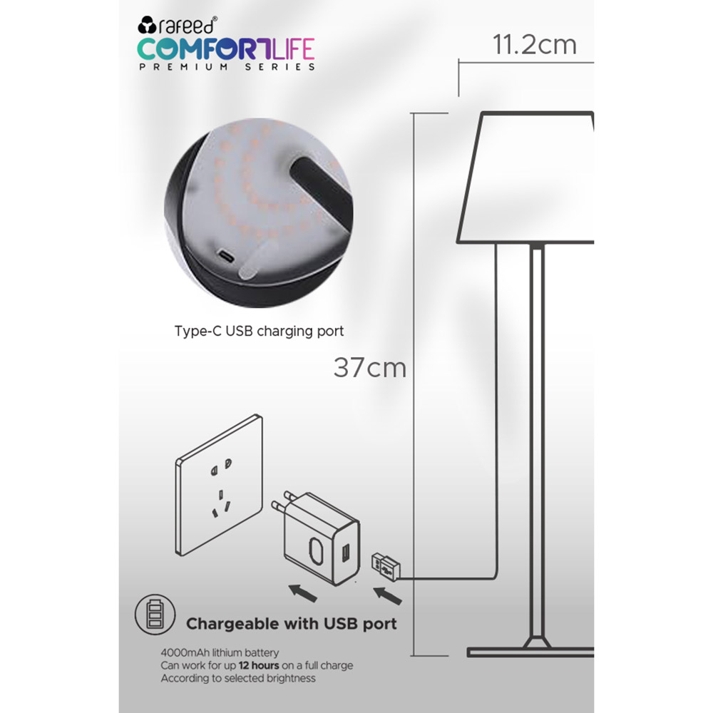 Rafeed - LED Table Lamp - White - 3 W
