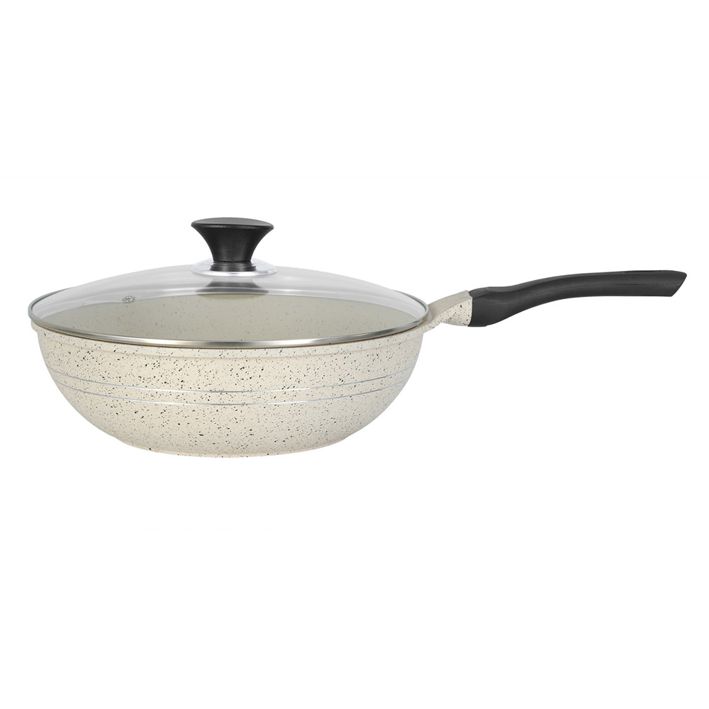 Sonex - Non-Stick Eden Wok - White Marble - 30 cm