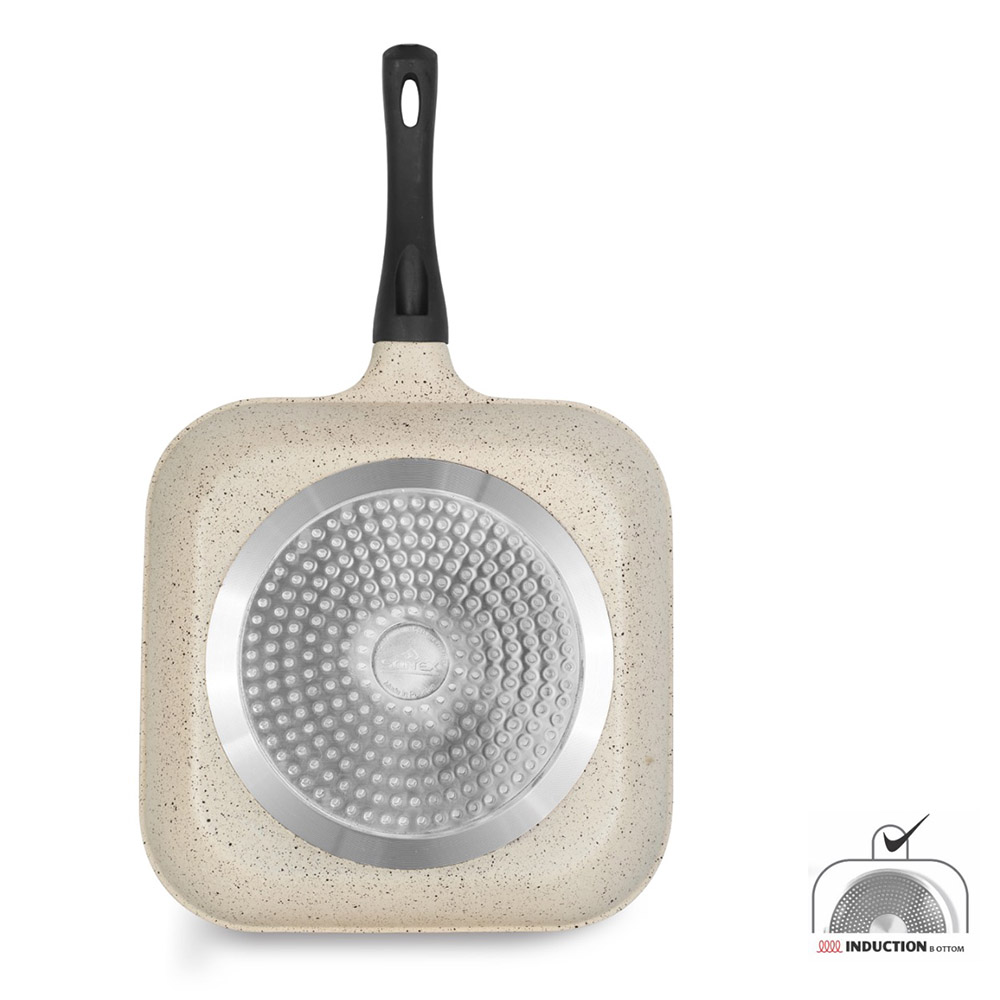 Sonex - Non-Stick Eden Grill Pan - White Marble - 28 cm