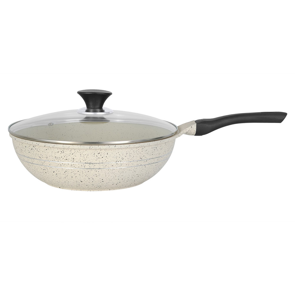 Sonex - Non-Stick Eden Wok - White Marble - 26 cm
