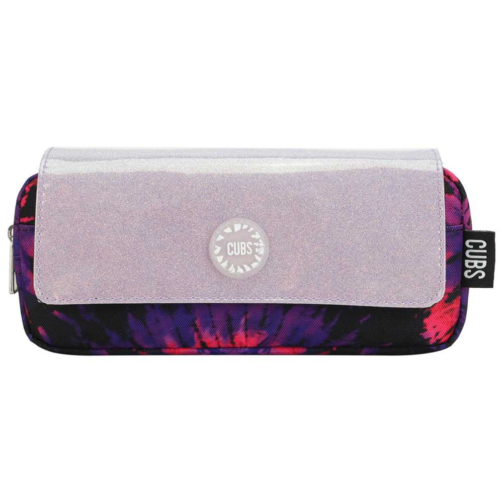 Cubs - Tie Dye Pencil Case - Black & Purple