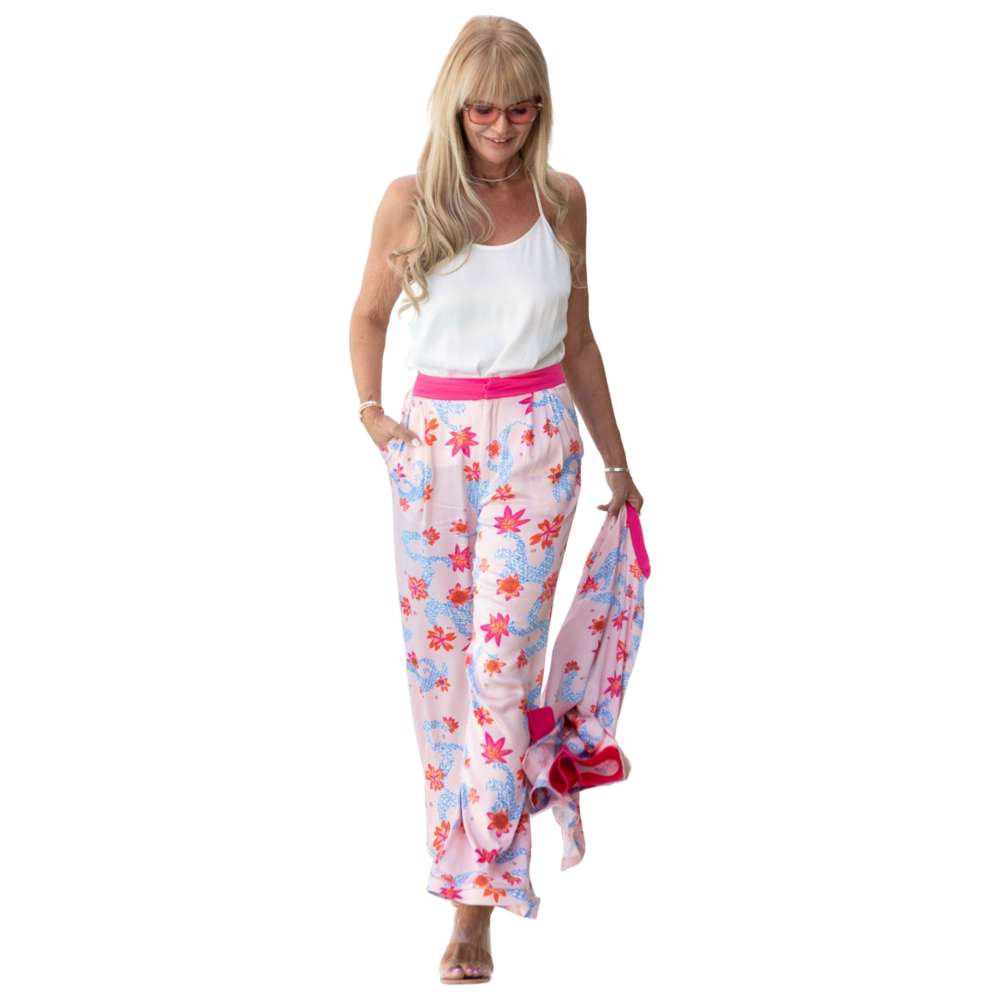 Stylebug - Women's Printed Palazzo Pants - Pink