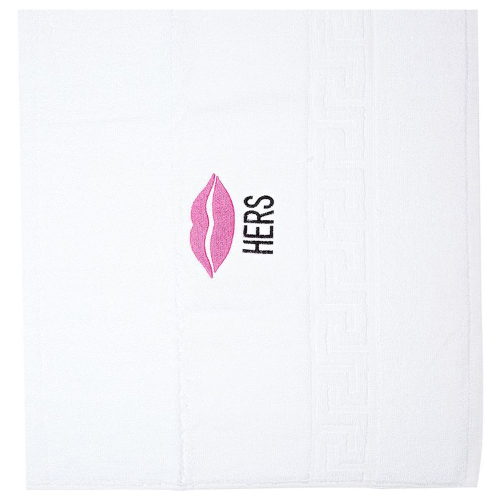 BYFT - Premium Mrs. Lips Bath Towel - White