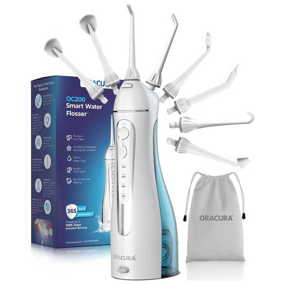 أوراكورا - جهاز تنظيف الأسنان بالماء OC200 Dental Pro Smart Plus - أبيض