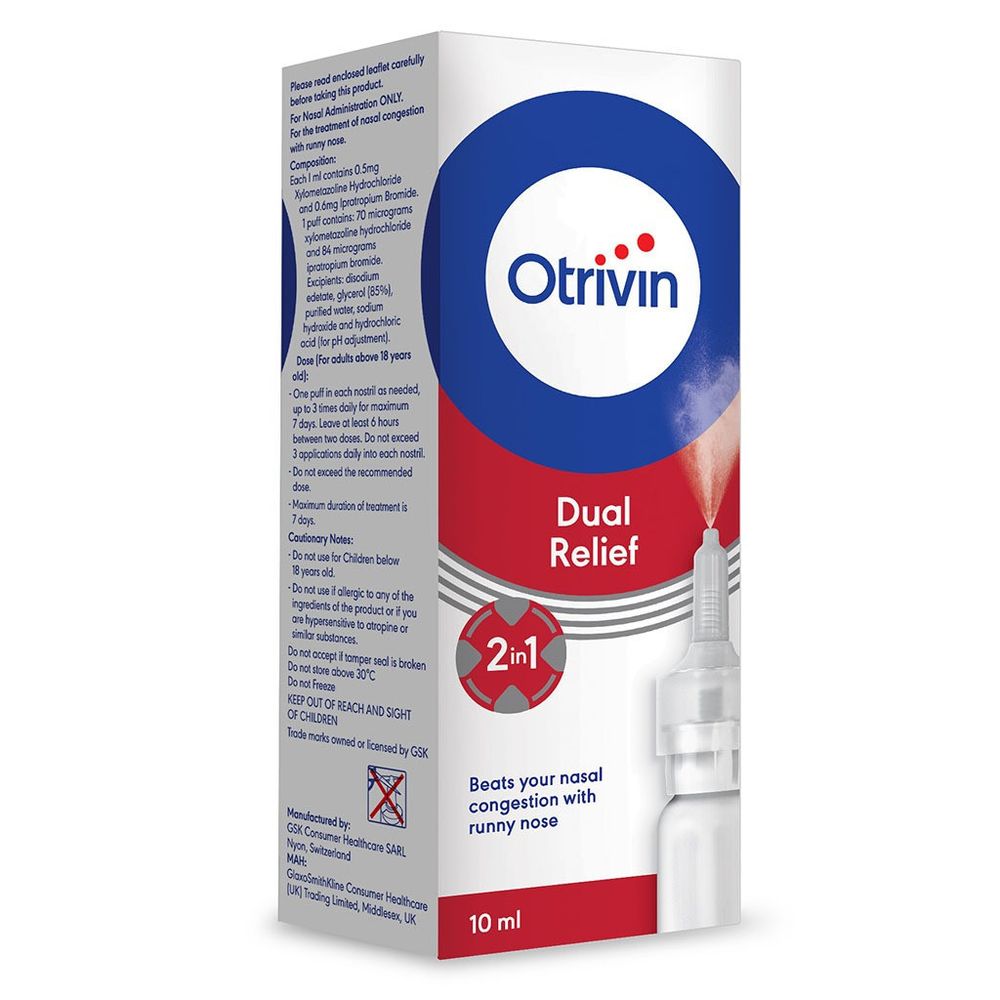 Otrivin - Dual Relief Nasal Spray - 10ml