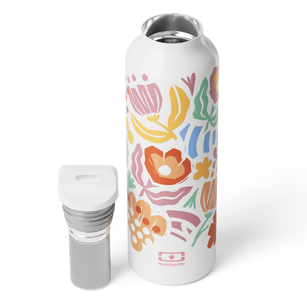 Monbento - Insulated Bottle With Infuser - Paper Cut - 500 ml