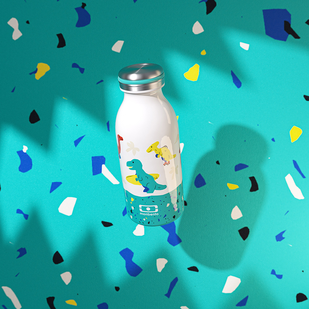 Monbento - Cooly Insulated Water Bottle - Dino - 350 ml