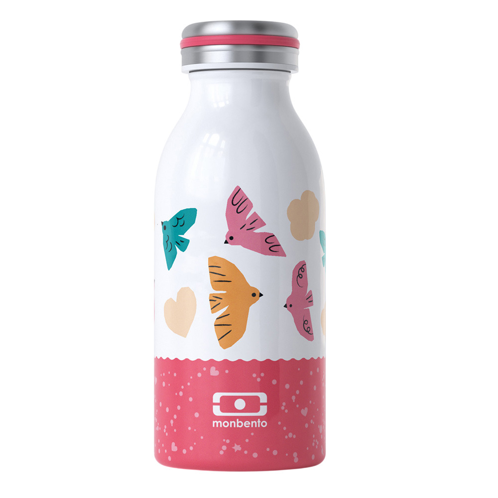 Monbento - Cooly Insulated Water Bottle - Rose Bird - 350 ml