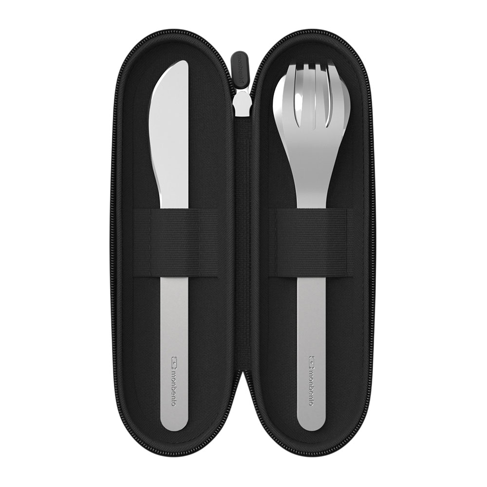 Monbento - Slim Nest Trio Cutlery Set With Case - 4 Pc Set