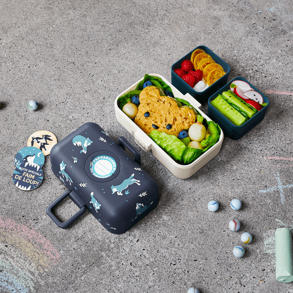 Monbento - Tresor Lunch Box With 2 Food Boxes - Wolf - 800 ml