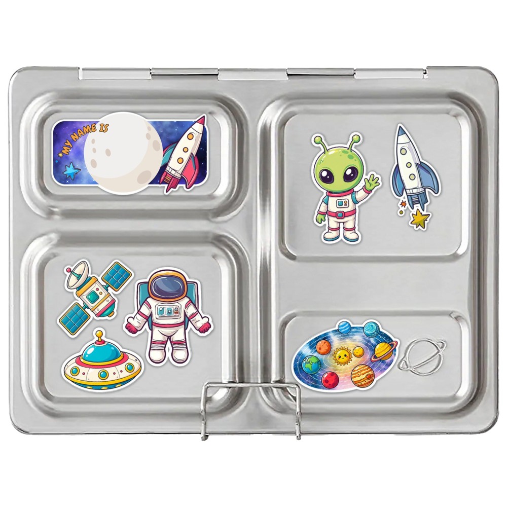 Planetbox - Launch 3-Compartment Lunch Box, Dipper & Magnet Set - Space