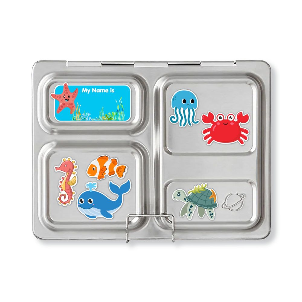 Planetbox - Launch Lunch Box With Square Dipper & Magnet Set - Sealife